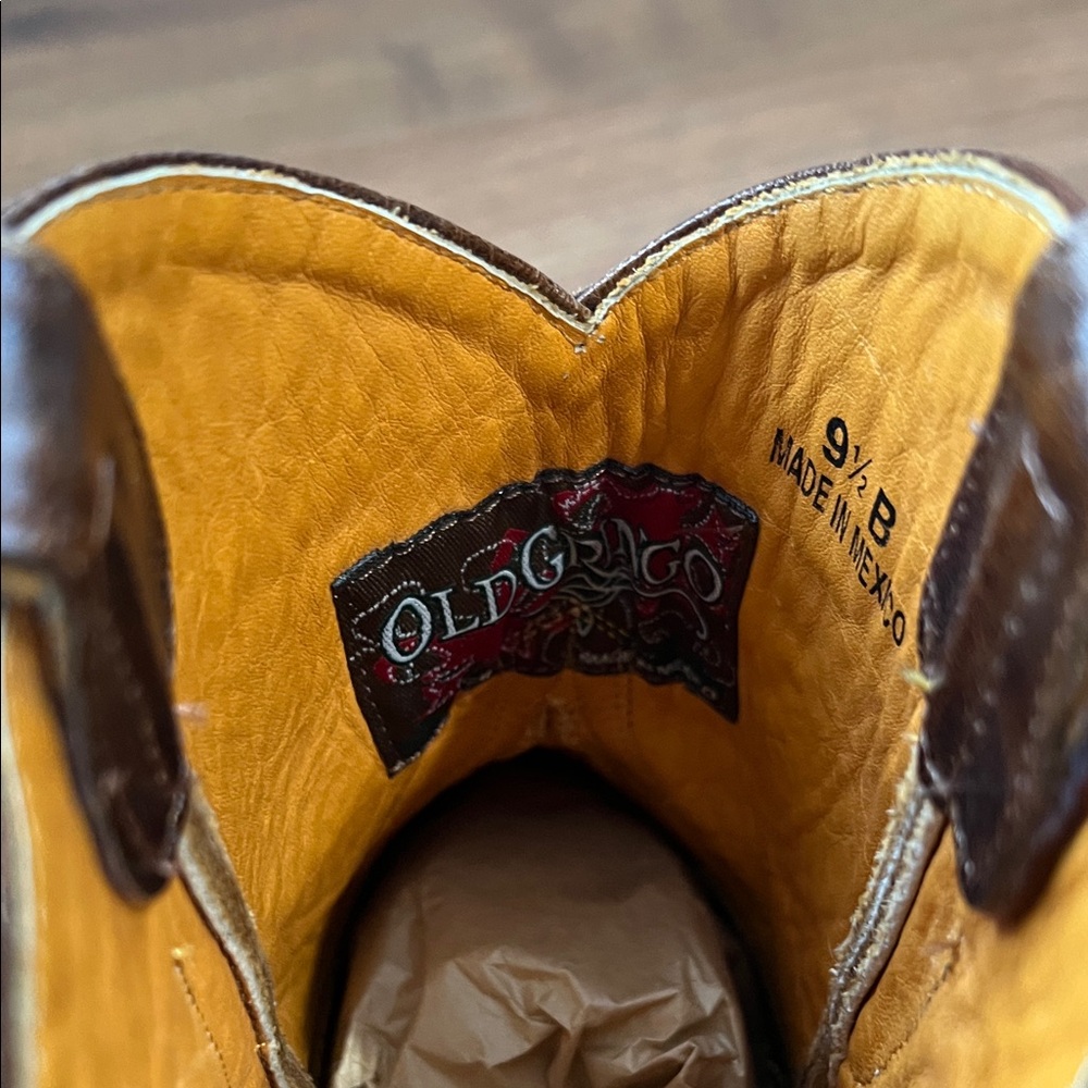 Old Gringo Brown Embroidered Western Ankle Boots Size 9.5 - Picture 5 of 7